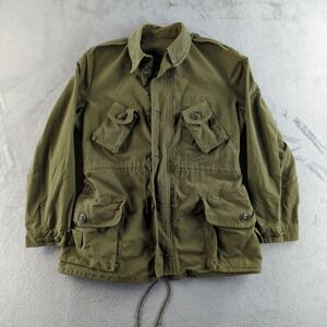 Vintage 90s Canadian Military Field Jacket Mens Medium Olive Green MK II Combat